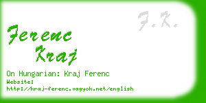 ferenc kraj business card